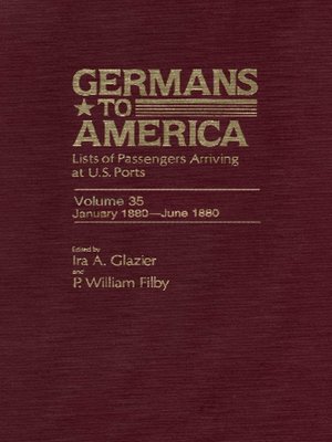 cover image of Germans to America, Volume 35 Jan. 2, 1880-June 30, 1880